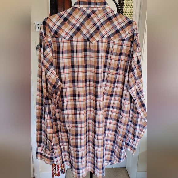 Vintage GWG Westernwear Pearl Snap Button Long Sleeve Cowboy Shirt - Picture 3 of 7